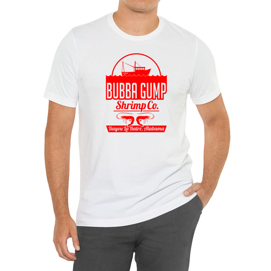 Bubba Gump Shrimp Co Forest Gump Movie Logo Symbol White T-Shirt Size S to 3XL