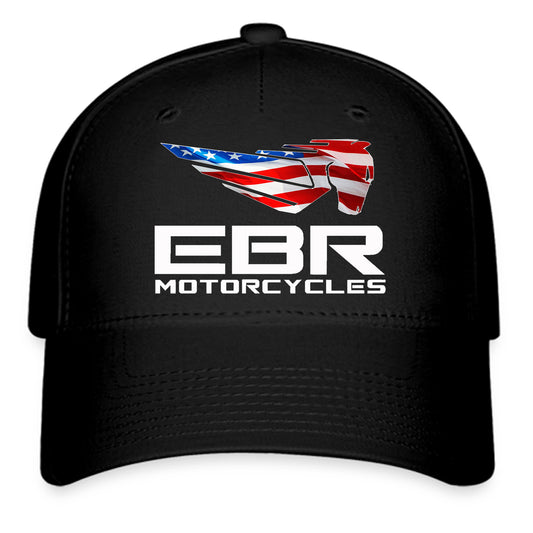 Buell Racing Motorcycle Logo Symbol Black Baseball Cap Hat Size Adult S/M and L/XL