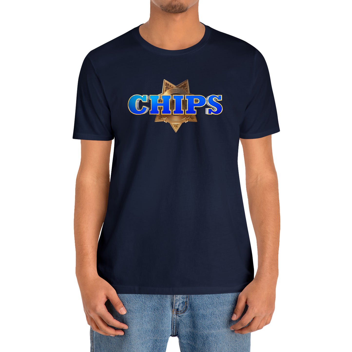 CHIPS Police Movie Badge Logo T-Shirt Size S to 3XL