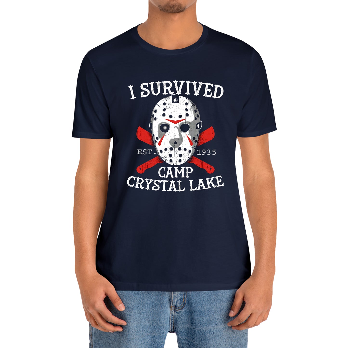 Camp Crystal Lake Jason Voorhees Horror Icon T-Shirt Size S to 3XL