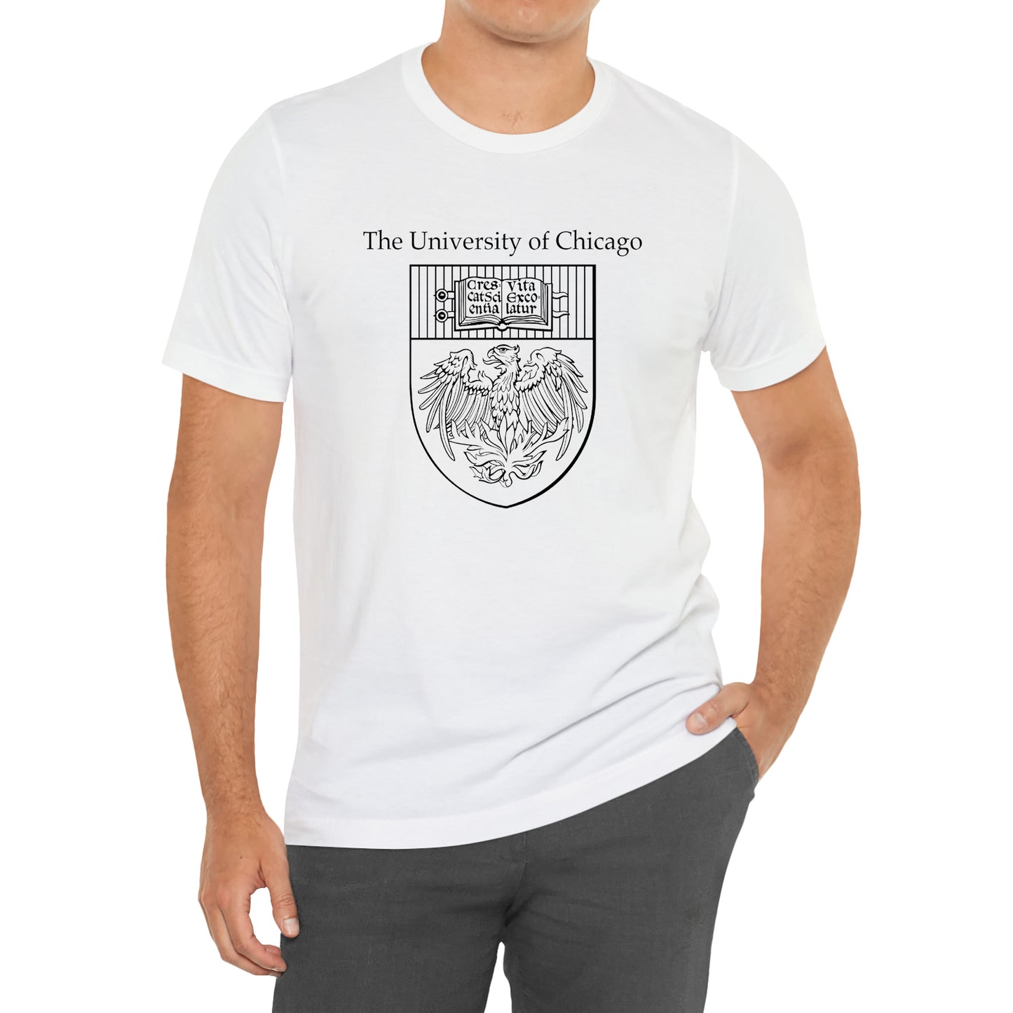 University of Chicago Logo T-Shirt Size S to 3XL