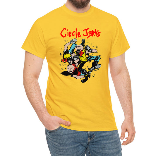 Circle Jerks Punk Rock Band Yellow T-Shirt Size S to 3XL