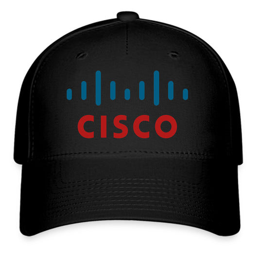 Cisco System Corp Logo Symbol Black Baseball Cap Hat Size Adult S/M and L/XL