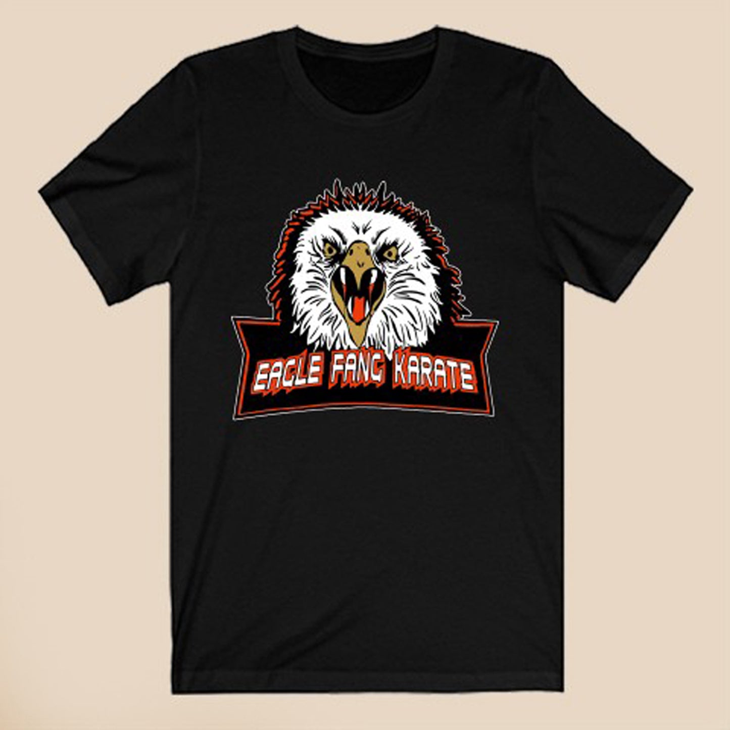 Cobra Kai Eagle Fang Karate Logo Symbol Black T-Shirt Size S to 3XL