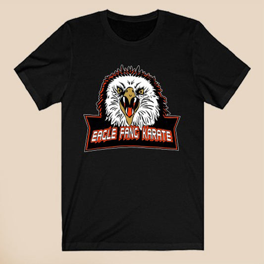 Cobra Kai Eagle Fang Karate Logo Symbol Black T-Shirt Size S to 3XL