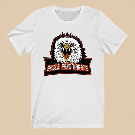 Cobra Kai Eagle Fang Karate Logo Symbol White T-Shirt Size S to 3XL