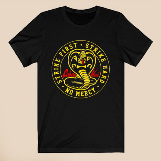 Cobra Kai Eagle Fang Logo Symbol Black T-Shirt Size S to 3XL