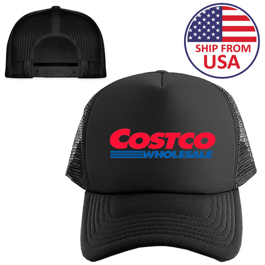 Costco Wholesale Logo Symbol Black Trucker Hat Cap