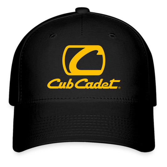 Cub Cadet Tractor Logo Symbol Black Baseball Cap Hat Size Adult S/M and L/XL