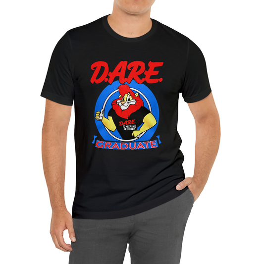 DARE Graduate Lion To Keep Kids Off Drugs Slogan T-Shirt Size S to 3XL