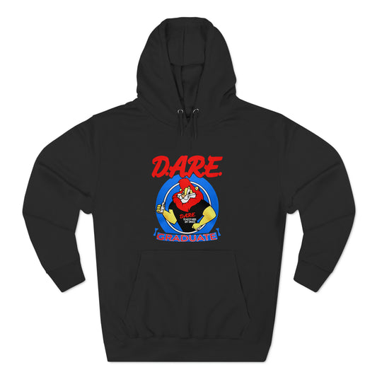 DARE Graduate Lion To Keep Kids Off Drugs Slogan Black Hoodie Sweatshirt Size S to 3XL