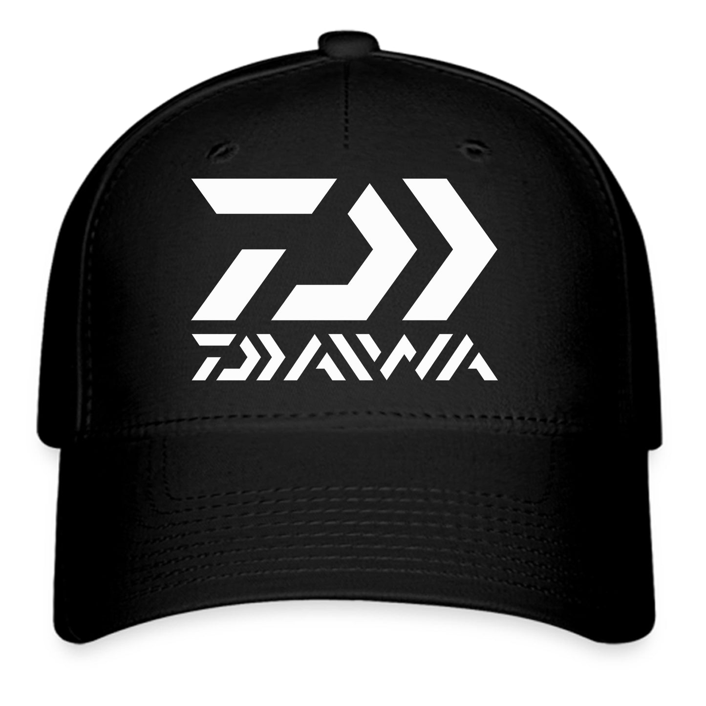 Daiwa Fishing Logo Symbol Black Baseball Cap Hat Size Adult S/M and L/XL