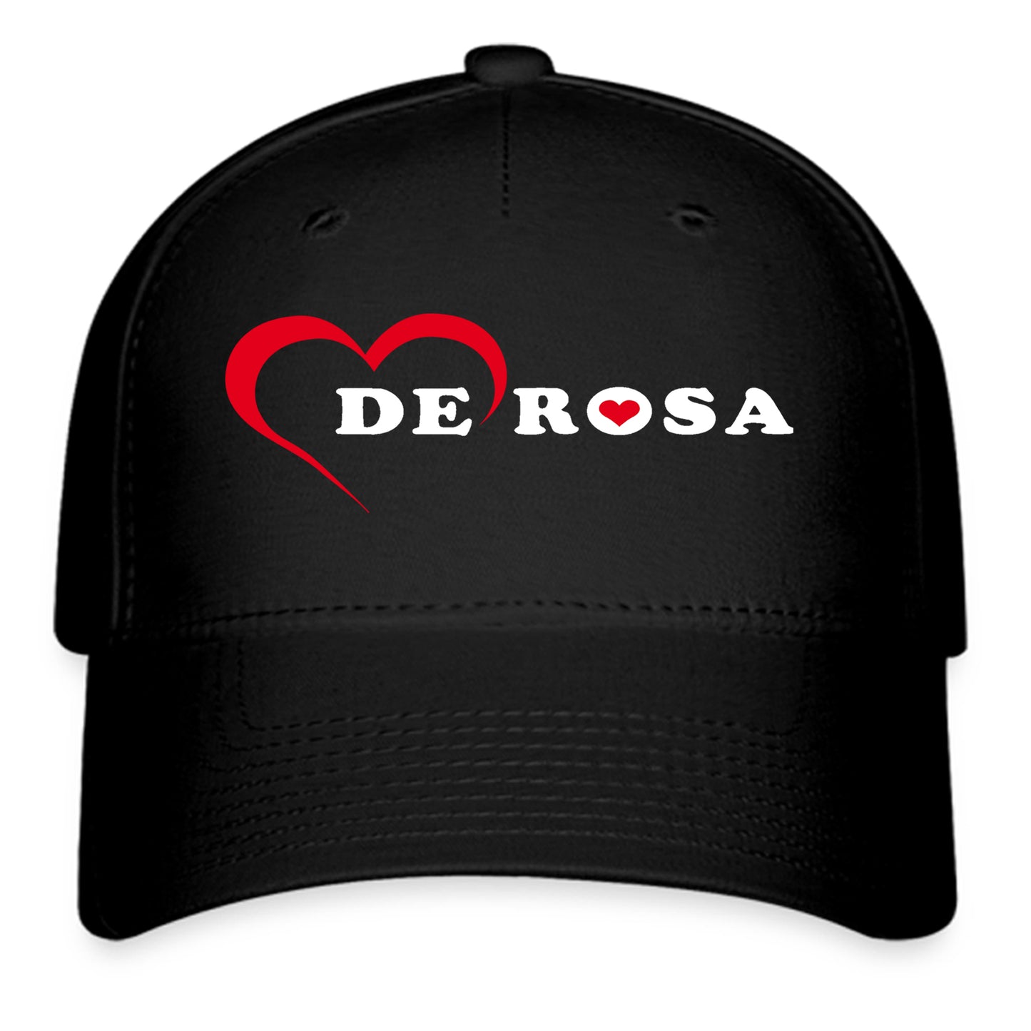 De Rosa Italian Bicycle Logo Symbol Black Baseball Cap Hat Size Adult S/M and L/XL