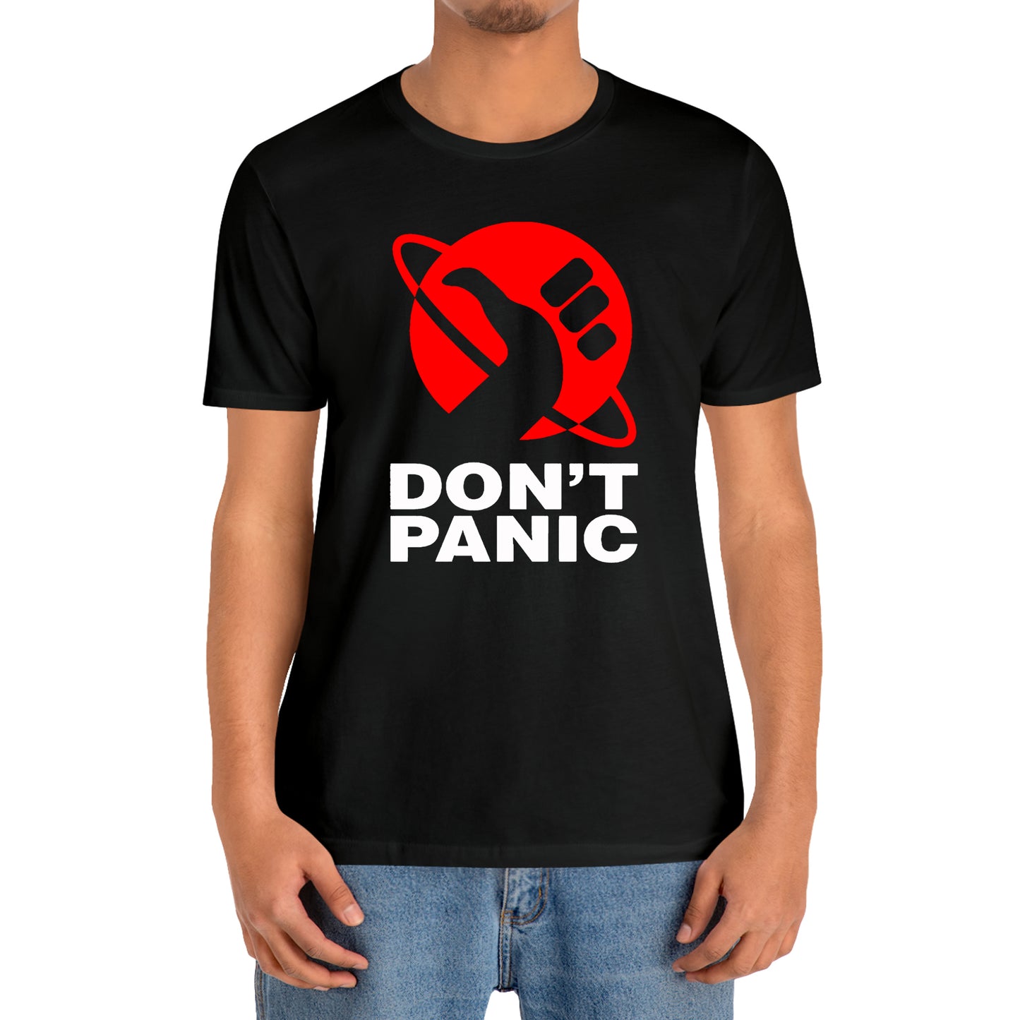 Hitchhiker's Guide Don't Panic Logo Symbol T-Shirt Size S to 3XL