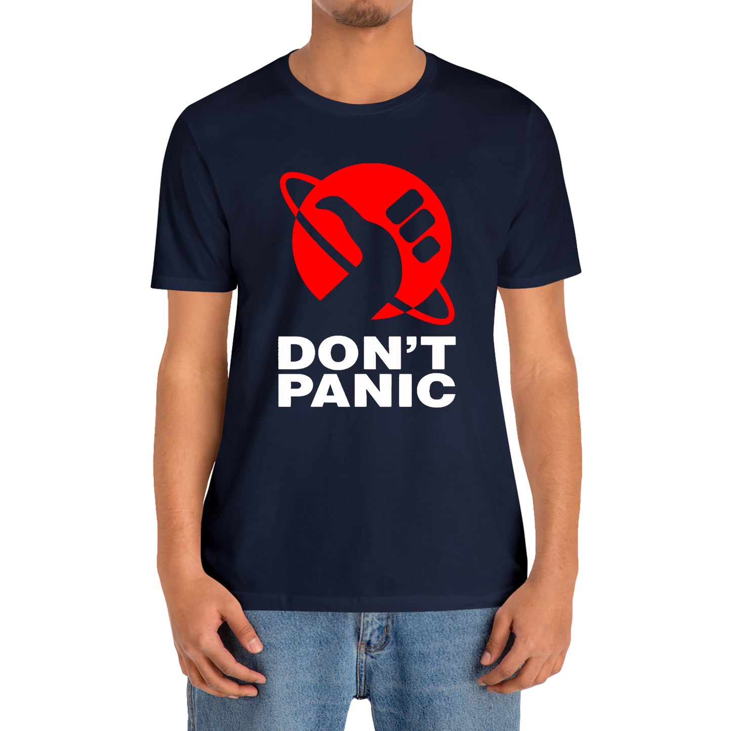 Hitchhiker's Guide Don't Panic Logo Symbol T-Shirt Size S to 3XL