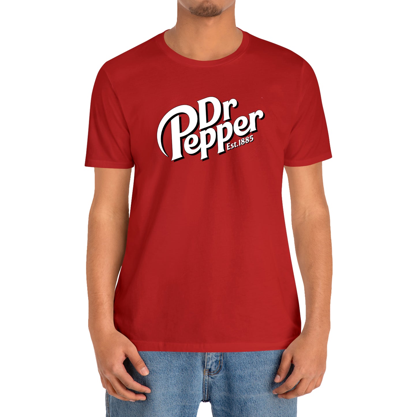 Dr Pepper Logo Red T-Shirt Size S to 3XL