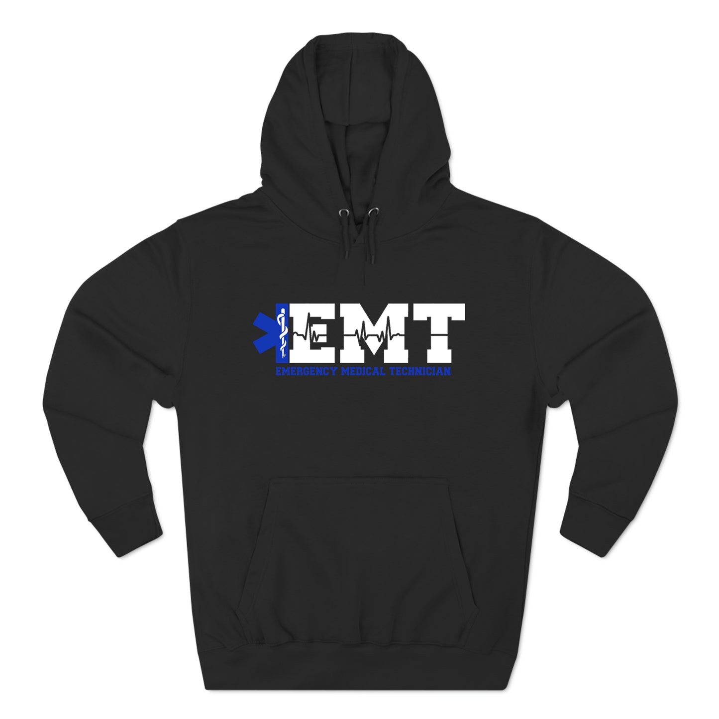 EMT Emergency Medical Technician Nurse Paramedic Logo Black Hoodie Sweatshirt Size S to 3XL