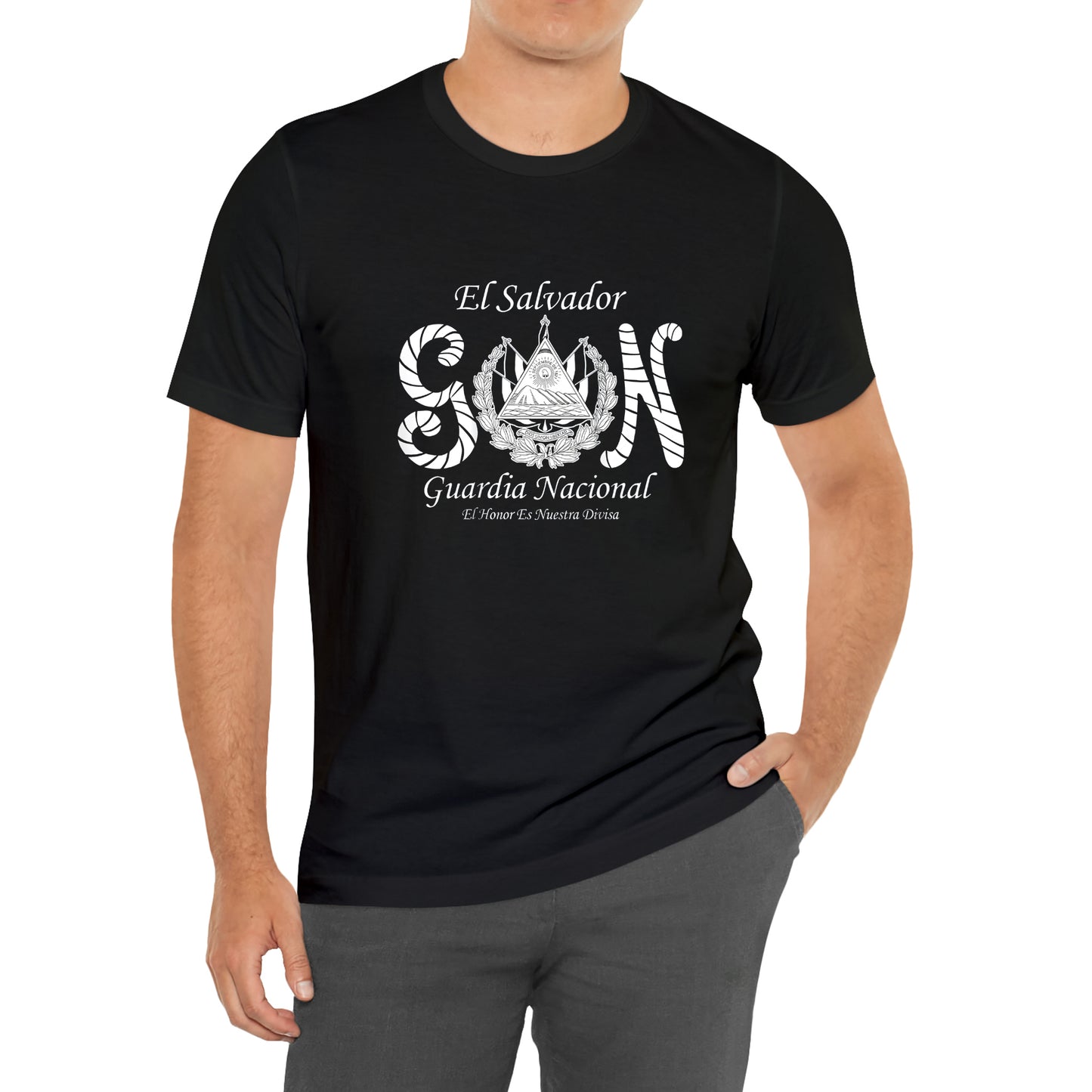 El Salvador Guardia Nacional Logo Symbol T-Shirt Size S to 3XL