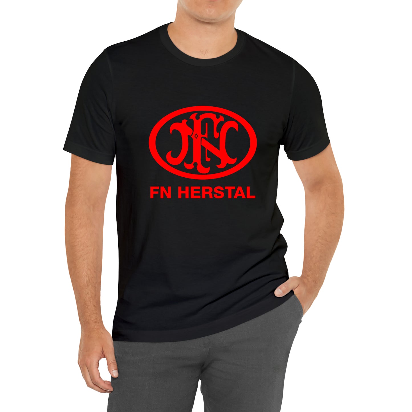 FN Herstal Firearms Guns Logo T-Shirt Size S to 3XL