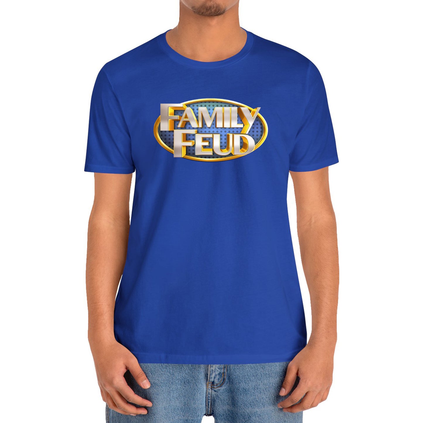 Family Feud Gameshow Logo Blue T-Shirt Size S to 3XL