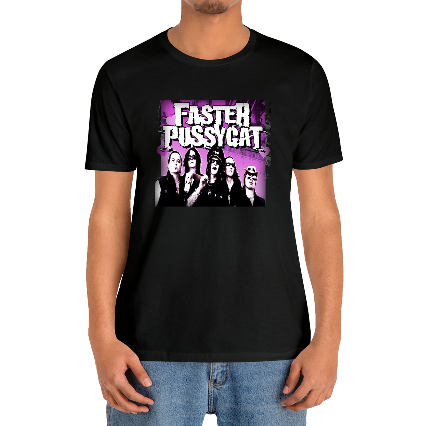 Faster Pussycat Metal Band Black T-Shirt Size S to 3XL