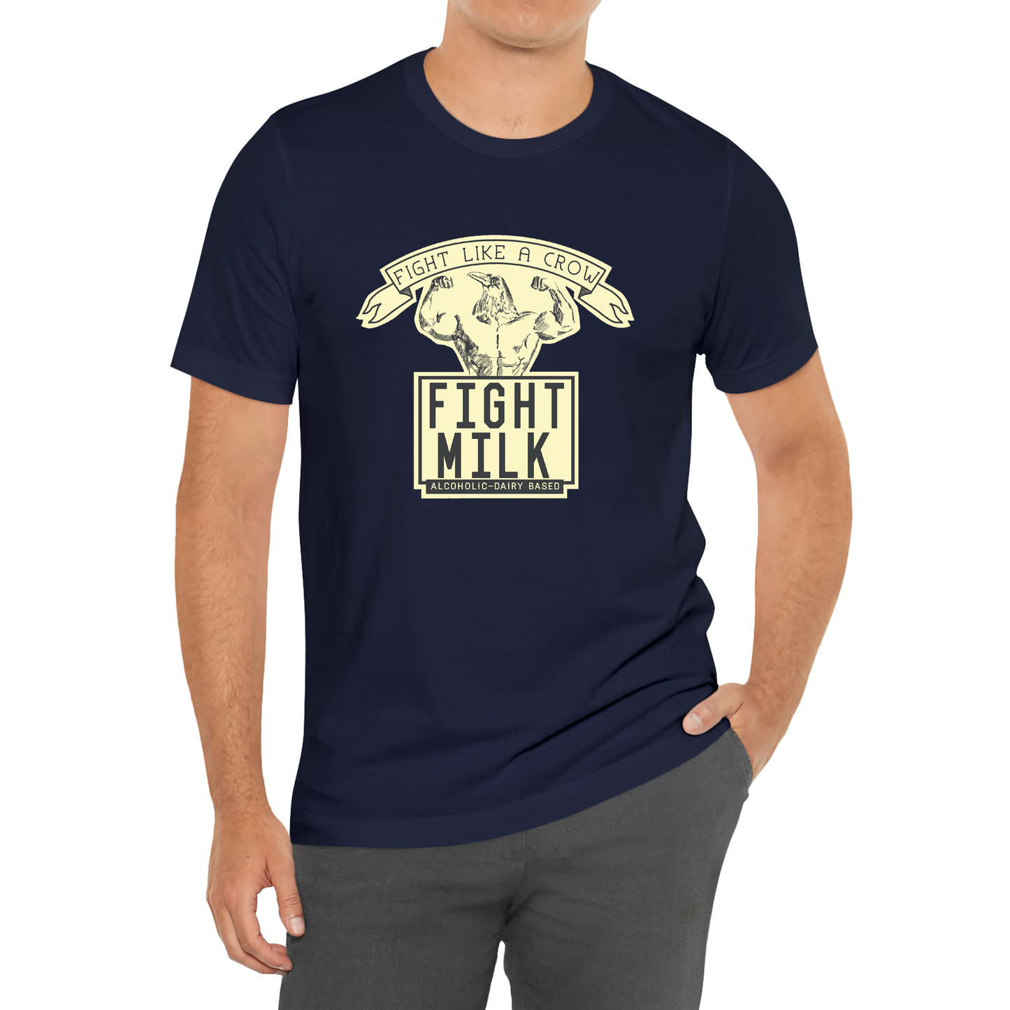 Fight Milk Fight Like A Crow T-Shirt Size S to 3XL