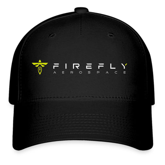 Firefly Aerospace Logo Symbol Black Baseball Cap Hat Size Adult S/M and L/XL