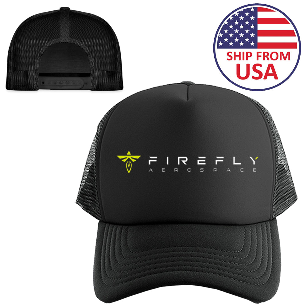 Firefly Aerospace Logo Symbol Black Trucker Hat Cap