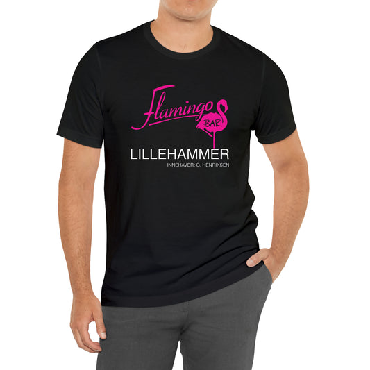 Flamingo Bar Lillehammer Logo T-Shirt Size S to 3XL