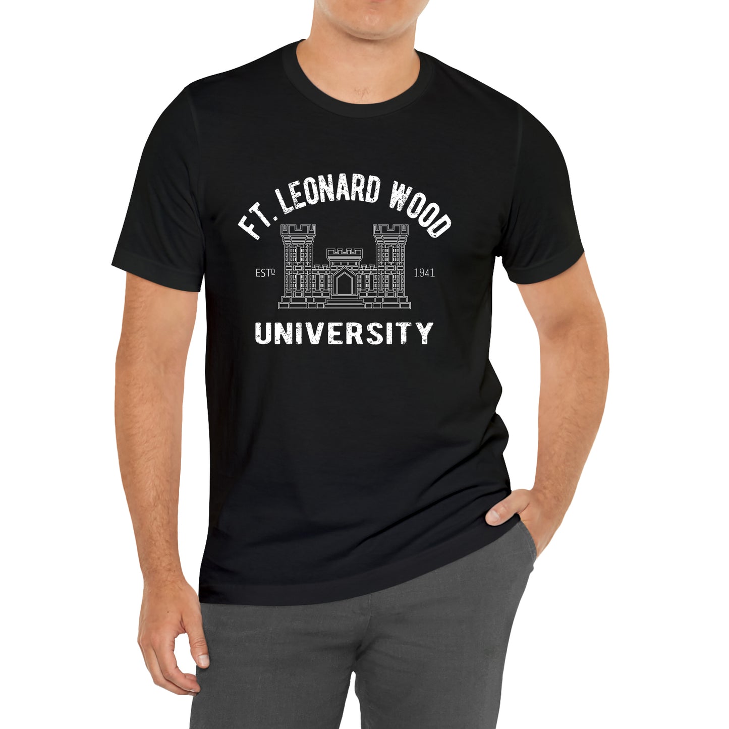 US Army Engineer Fort Leonard Wood University T-Shirt Size S to 3XL