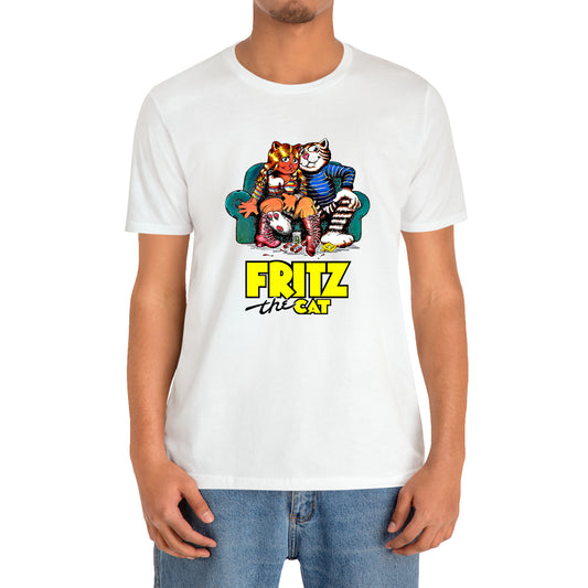 Fritz The Cat Movie Logo White T-Shirt Size S to 3XL