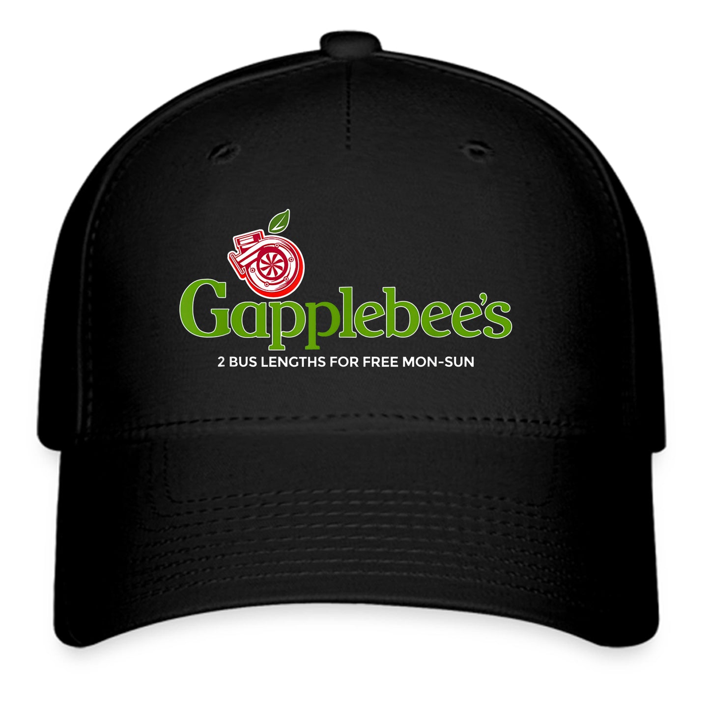 Gapplebees Racing Logo Symbol Black Baseball Cap Hat Size Adult S/M and L/XL