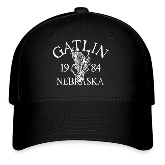 Gatlin Nebraska Children of the Corn Short Story Logo Symbol Black Baseball Cap Hat Size Adult S/M and L/XL