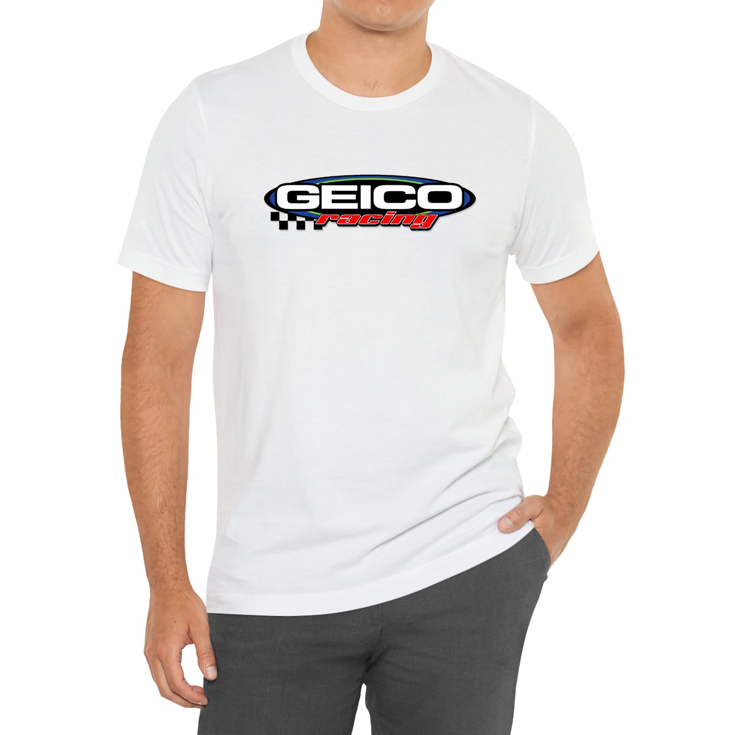 Geico Racing Logo T-Shirt Size S to 3XL