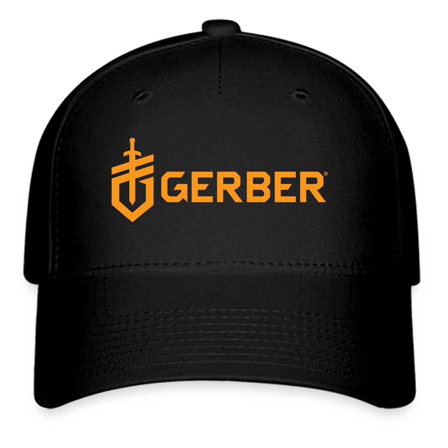 Gerber Gear Knife Logo Symbol Black Baseball Cap Hat Size Adult S/M and L/XL