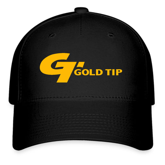 Gold Tip Arrow Logo Symbol Black Baseball Cap Hat Size Adult S/M and L/XL