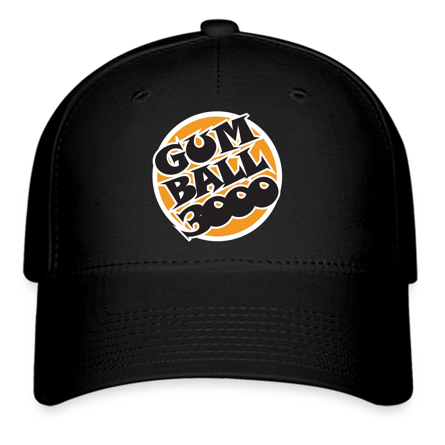 GumBall 3000 Car Rally Racing Logo Symbol Black Baseball Cap Hat Size Adult S/M and L/XL