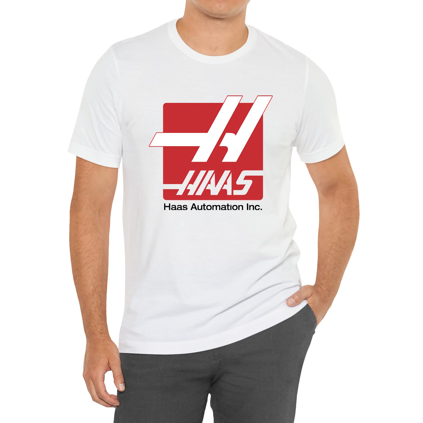 HAAS Automation Machine Racing Team Logo T-Shirt Size S to 3XL