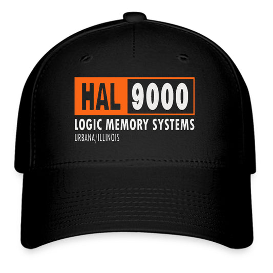 HAL 9000 Stanley Kubrick Logo Symbol Black Baseball Cap Hat Size Adult S/M and L/XL