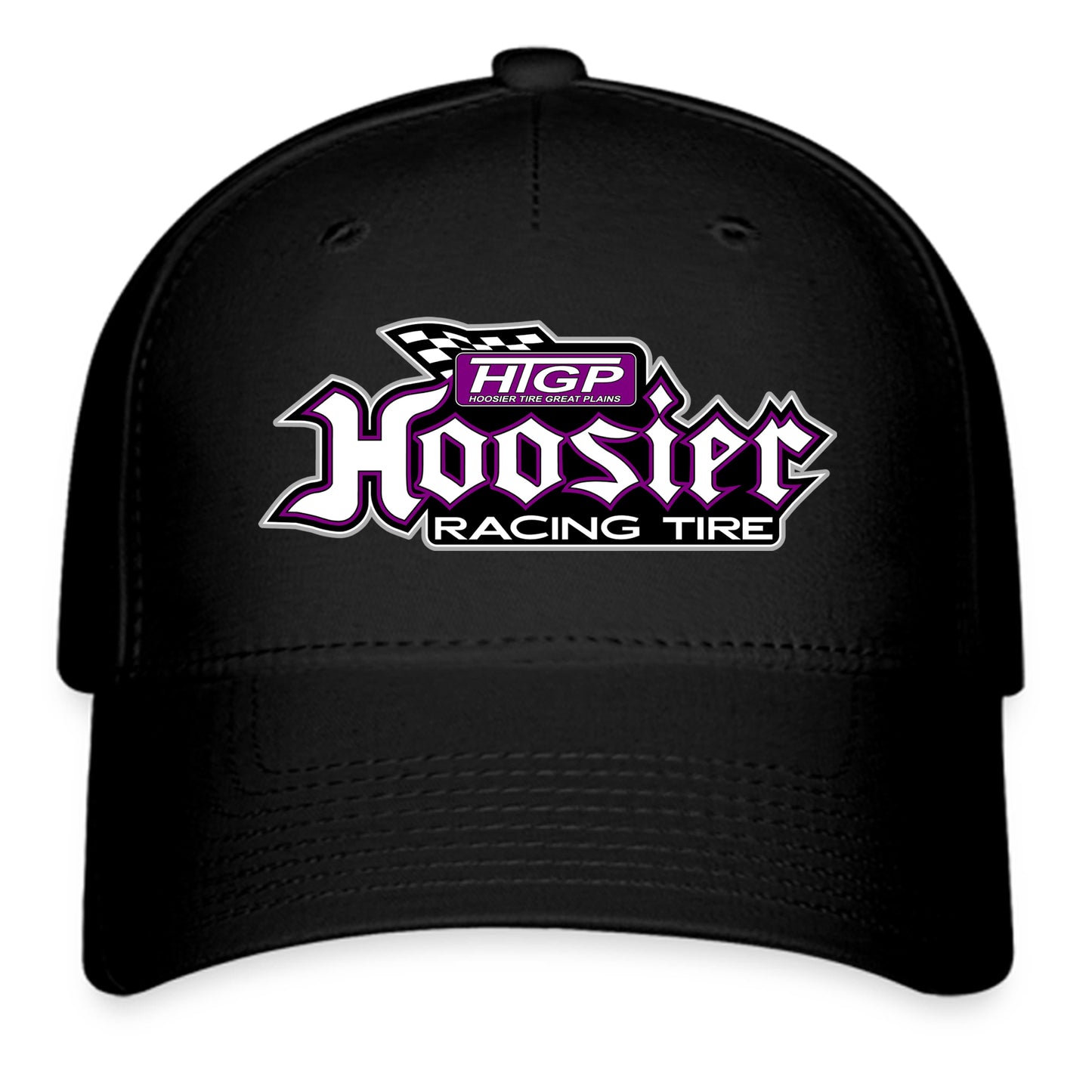 HOOSIER Racing Tire Logo Symbol Black Baseball Cap Hat Size Adult S/M and L/XL