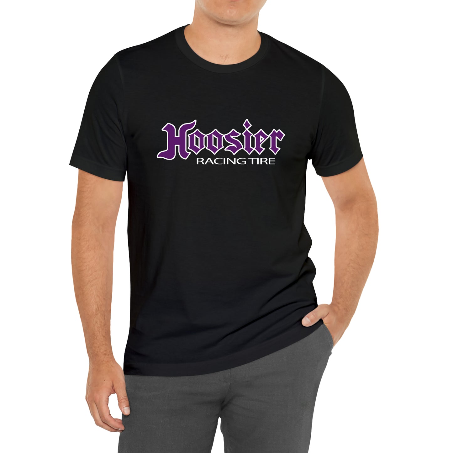 HOOSIER Racing Tire logo Black T-Shirt Size S to 3XL