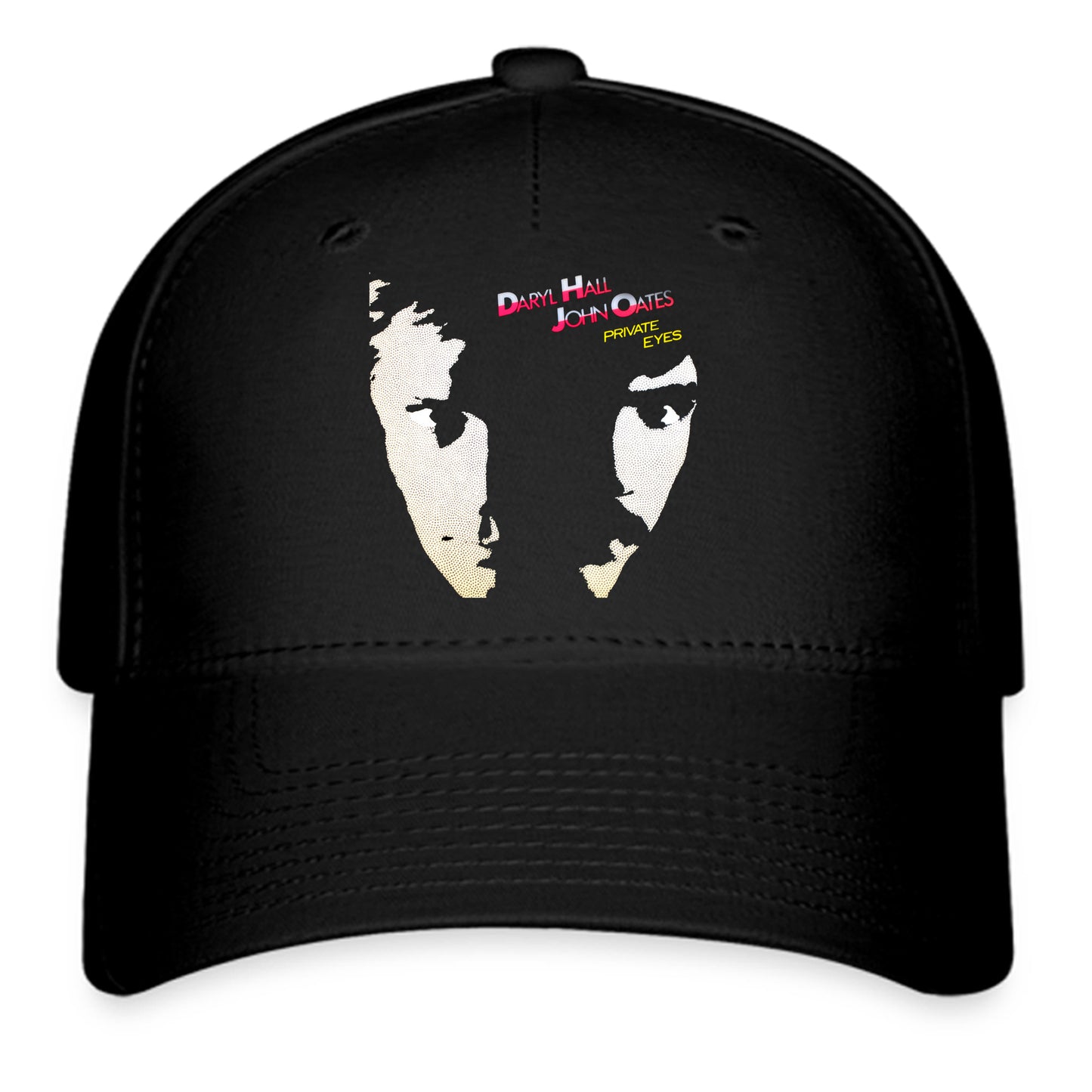 Hall n Oates Music Legend Logo Symbol Black Baseball Cap Hat Size Adult S/M and L/XL