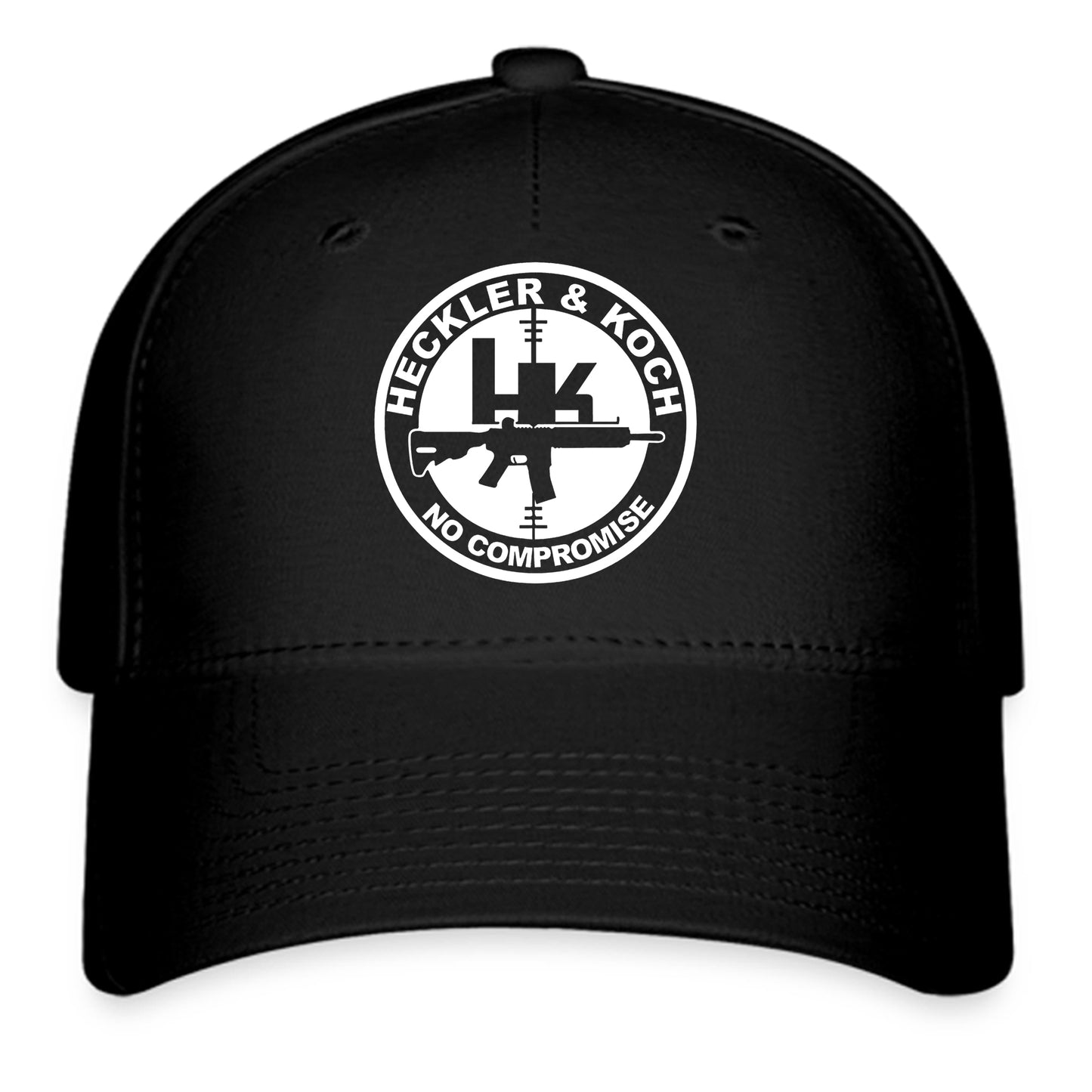 Heckler & Koch HK Handguns Logo Symbol Black Baseball Cap Hat Size Adult S/M and L/XL