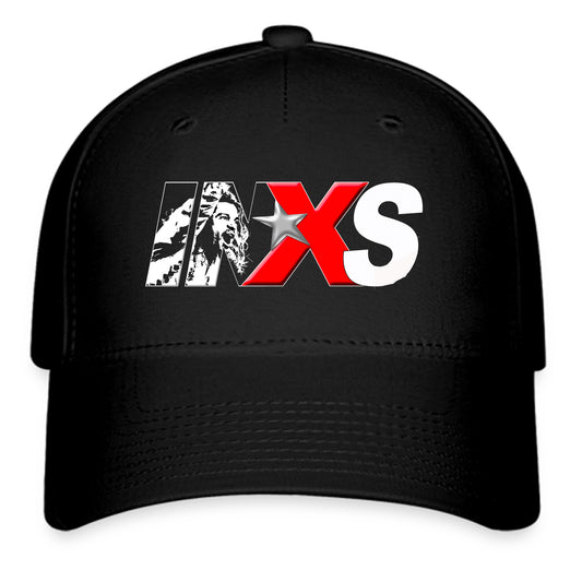 INXS Show Australian Rock Band Logo Symbol Black Baseball Cap Hat Size Adult S/M and L/XL