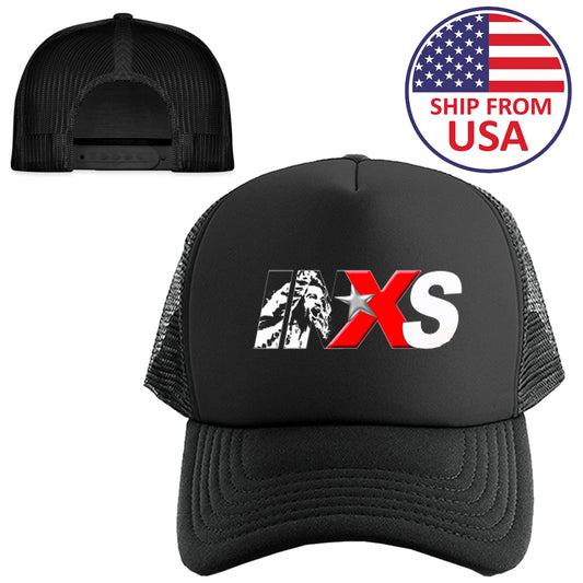 INXS Reality Television Show Logo Symbol Black Trucker Hat Cap