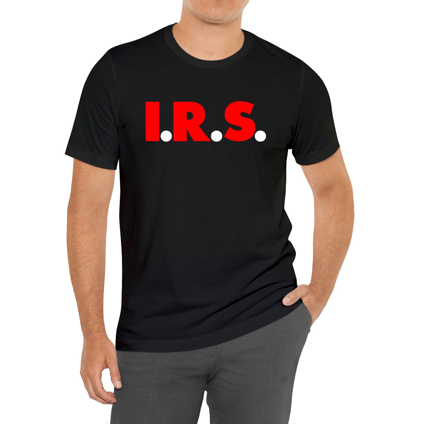 I.R.S Records Logo Black T-Shirt Size S to 3XL