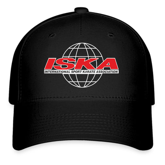 ISKA International Sport Karate Association Logo Symbol Black Baseball Cap Hat Size Adult S/M and L/XL