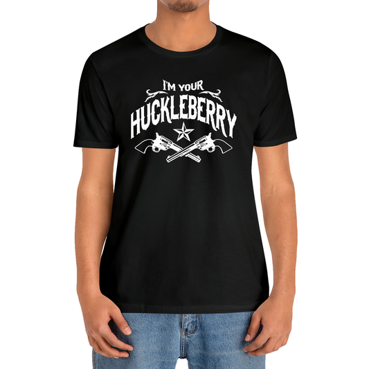 I'm Your Huckleberry Guns Logo Black T-Shirt Size S to 3XL