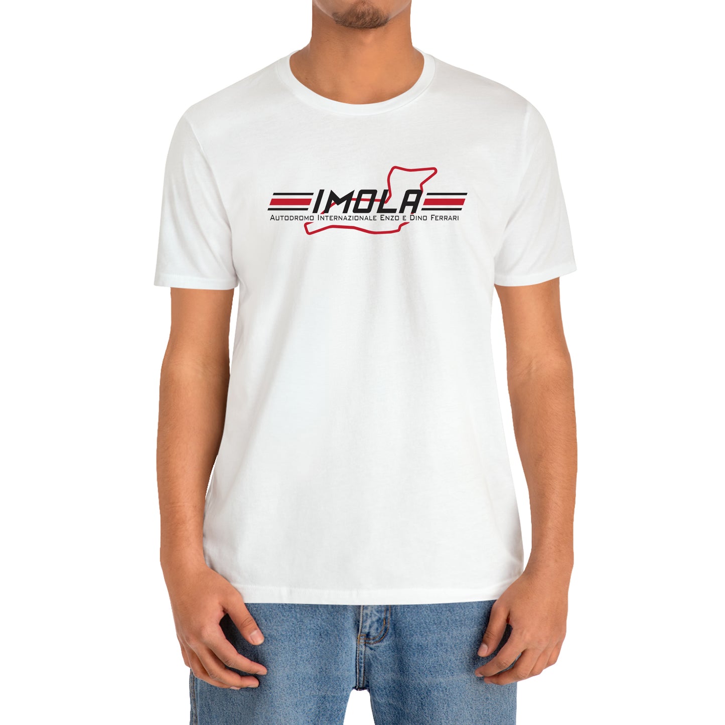 Imola Circuit Grand Prix Racing Logo White T-Shirt Size S to 3XL