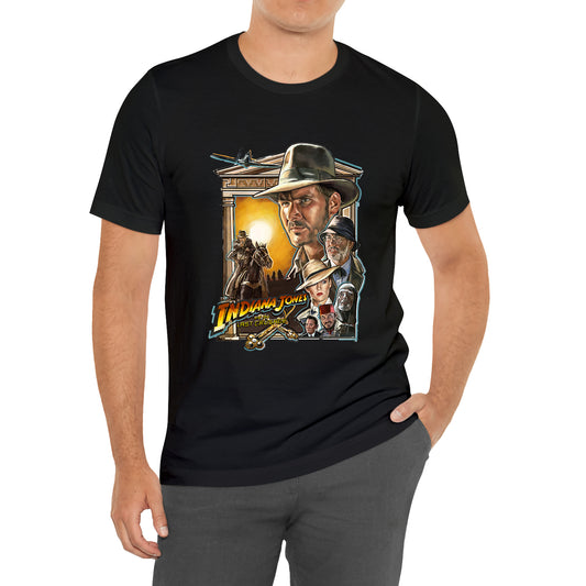 Indiana Jones and The Last Crusade Black T-Shirt Size S to 3XL